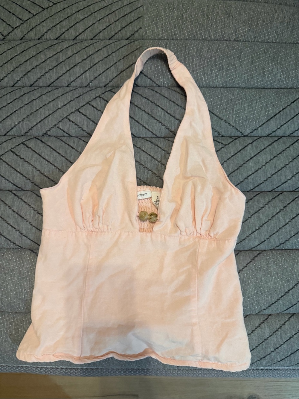 Halter Bodysuit Top in Light Pink - Unbranded